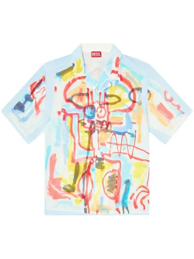 Diesel Street Art Capsule Shirt In Blue