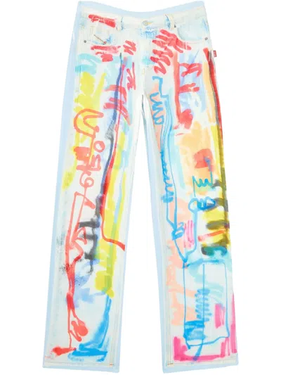 Diesel Street Art Capsule Trousers In Multicolor