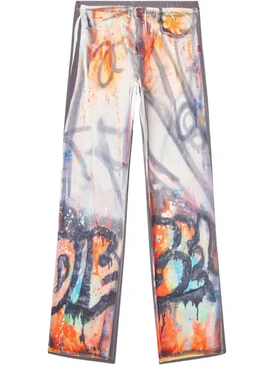 Diesel Street Art Capsule Trousers In Orange