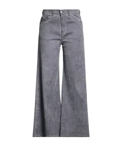 Diesel Stretch Corduroy Flare Pants In Blue