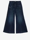 Diesel Jeans Flare Blu-nero Sfumato In Blue