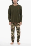Diesel Stretch Cotton Umset-william Long Pyjamas With Camouflage Pa