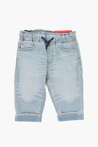 Diesel Stretch Denim D-marcie-b Jjj Jogg Jeans With Cuffed Hem In Blue