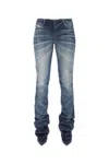 Diesel Distressed Stonewashed Denim Pantaboots