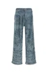 Diesel Stretch Denim Joggers In Blue