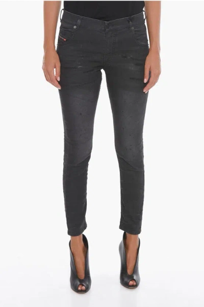 Diesel Stretch Denim Krailey-b-ne Jogg Jeans 14cm In Gray