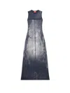 Diesel Stretch Jersey Dress With Metallized Effect In Grey