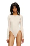 Diesel Stretch Nylon Bodysuit In Neutral