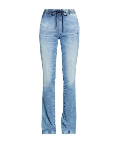 Diesel Stretch Wide Leg Jeans In Blue