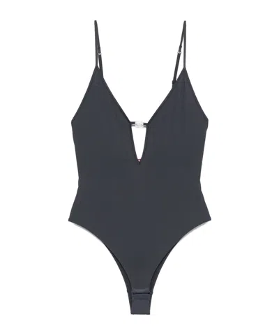 Diesel Stretch-design Bodysuit In Blue