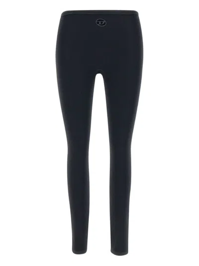 DIESEL STRETCHY BLACK TROUSERS WITH DETAILING