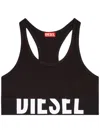 Diesel Women Logo Bralette Bra In Black