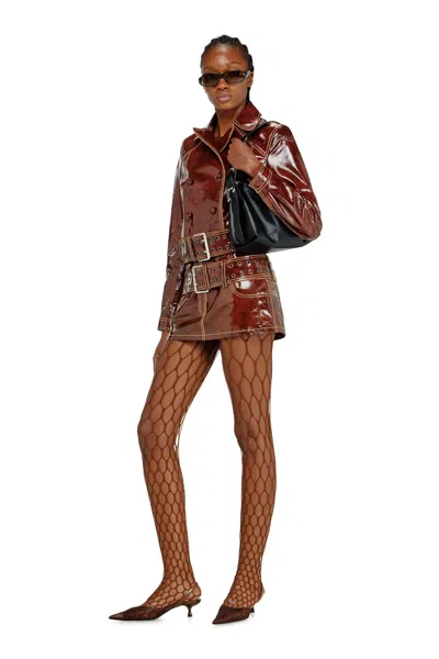 Diesel Stretchy Mesh-knit Tights In Multi