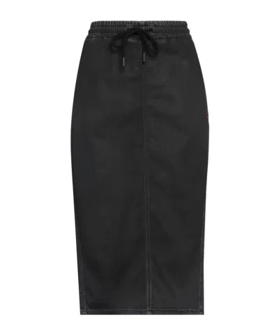 Diesel Stretchy Midi Skirt In Black