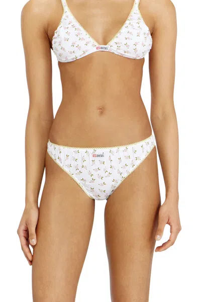Diesel String En Coton À Imprimé Floral All-over In White