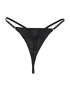 Diesel Logo-plaque Stretch-design Thongs In Black