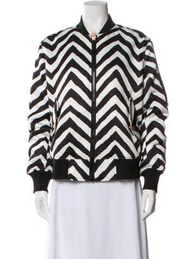 Pre-owned Diesel Striped Bomber Jacket In Black