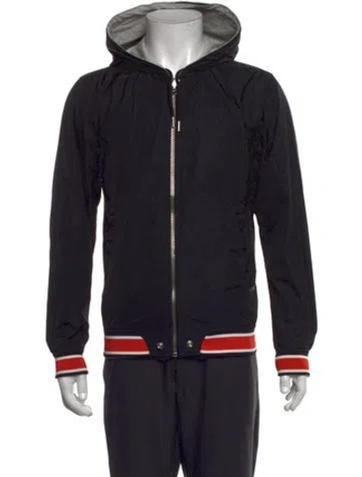 Pre-owned Diesel Striped Crew Neck Hoodie In Black