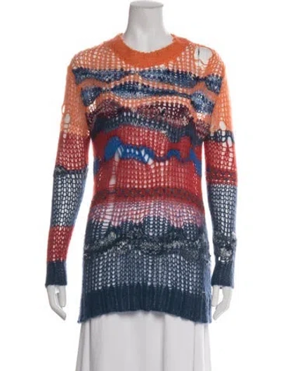 Pre-owned Diesel Striped Crew Neck Sweater In Blue
