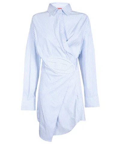 Diesel Striped Dress In Blue
