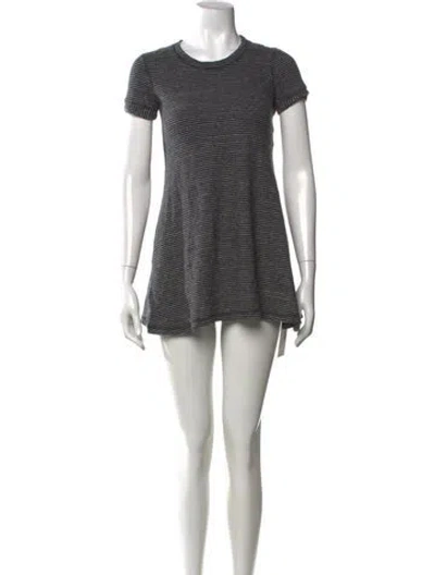 Pre-owned Diesel Striped Mini Dress In Black