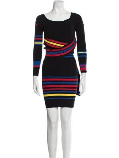 Pre-owned Diesel Striped Mini Dress In Multicolor