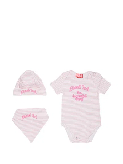 Diesel Babies' Striped Newborn Set In White