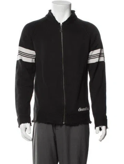 Pre-owned Diesel Striped Open Front Cardigan In Black