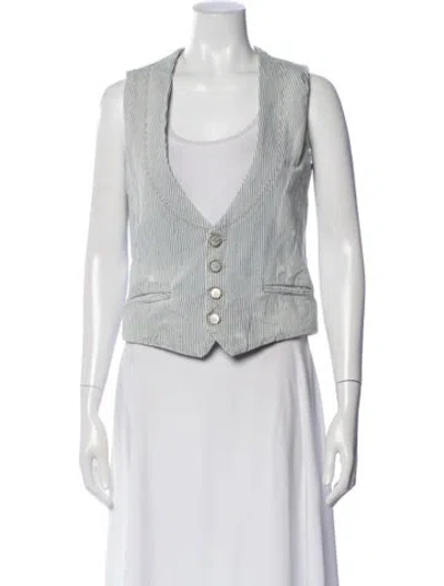 Pre-owned Diesel Striped Vest In Gray