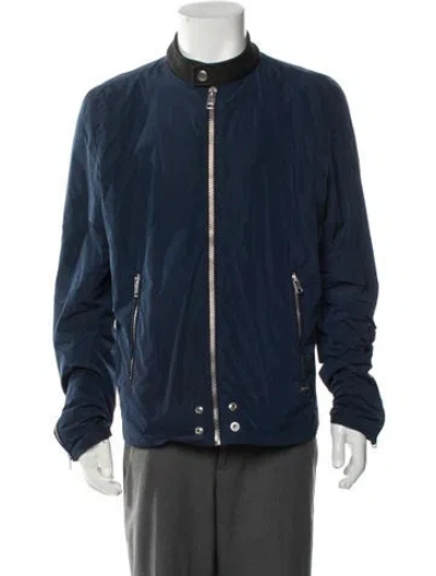 Pre-owned Diesel Striped Windbreaker In Blue