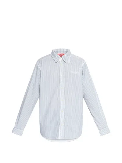 Diesel Striped-pattern Shirt In Blue