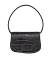 Diesel 1dr Glitter Fabric Shoulder Bag In Black
