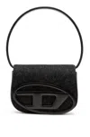 Diesel Structured Black Shoulder Bag In Black