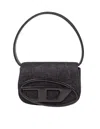 Diesel 1dr Shoulder Bag In Denim Color Black In Black