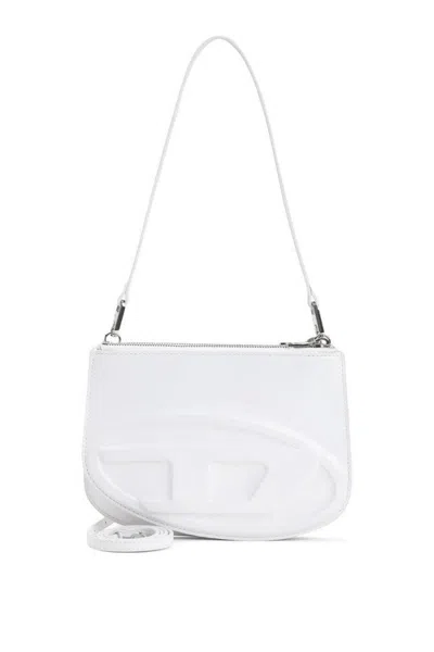 Diesel Women 1dr Twin Leather Shoulder Bag In White