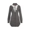 Diesel Abstract Print Asymmetric Hem Dress In Grey