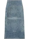 Diesel Skirt In Ultra-destroyed Jacquard Denim In Blue