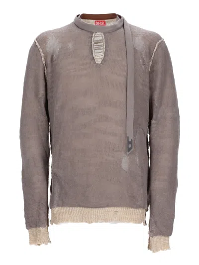 Diesel Stylish Cotton Blend Sweater For Men In Black
