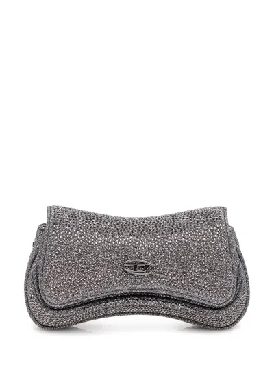 Diesel Stylish Mini Clutch Bag In Grigio
