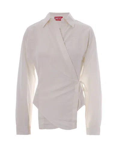 Diesel Stylish Mini Shirt For Women In White