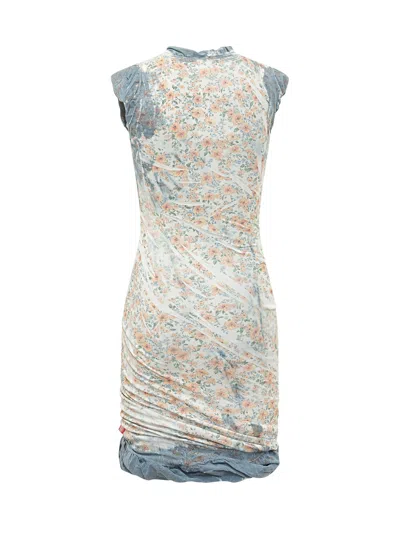 Diesel Stylish Mini Suit Dress With Artistic Print In White