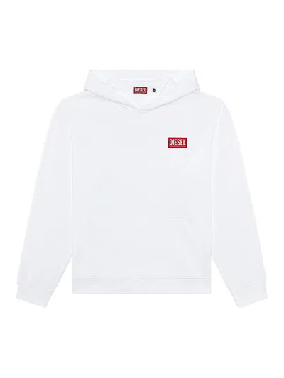 Diesel Oversized Sweatshirt With Patch In White