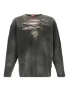 Diesel Felpa S-ruben In Misto Cotone Stretch Grigio Uomo