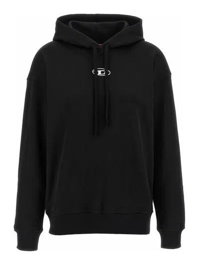 Diesel F-buxt-hood-od Hoodie In Black