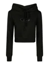 Diesel Hoodie Con Logo Oval D Cut-out In Black