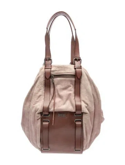 Pre-owned Diesel Suede Bucket Bag In Brown