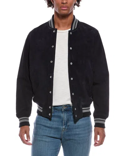 Diesel Suede Jacket In Blue