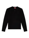 Diesel K-valiam Knit Cut-out Logo In Black