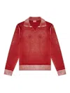 Diesel Faded Effect Fine-rib Jumper In Red