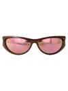 Diesel Bronze Barrelling Black Acetate Sunglasses In Brown